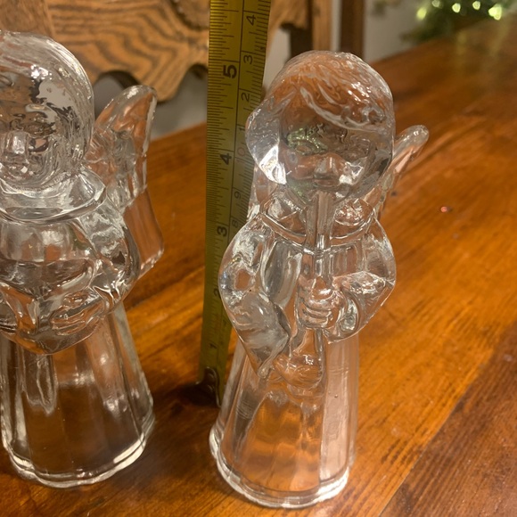 🔥 Vintage Solid Glass Angels Candlesticks🔥 - Picture 6 of 11